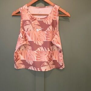 Nike Pink Leaf Pattern Tank Top